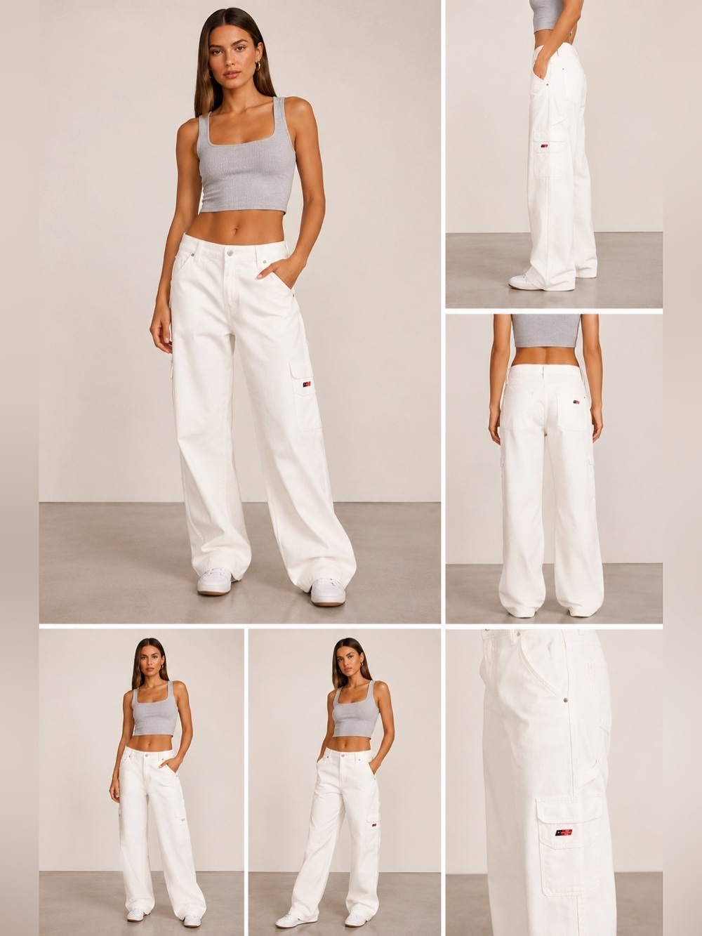 Revolve White Cargo Pants Brand- Honor the Gift Americana